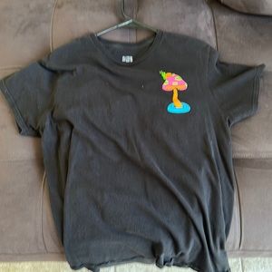 Black tee with graphic design